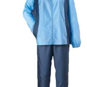 2 PCE JACKET/PANTS SET, WOMEN PLUS 3X, NEW, LIGHT BLUE JACKET, NAVY PANTS, POCKE